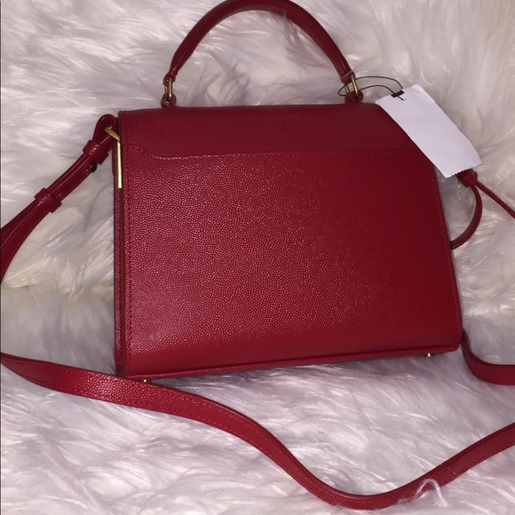 SOLD Saint Laurent Cassandra mini textured-leather tote - Picture 3 of 9